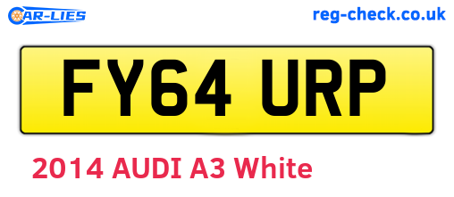 FY64URP are the vehicle registration plates.
