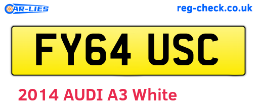 FY64USC are the vehicle registration plates.