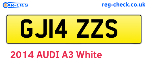 GJ14ZZS are the vehicle registration plates.