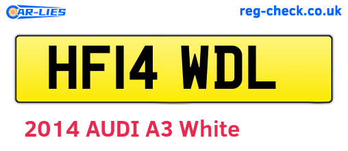 HF14WDL are the vehicle registration plates.
