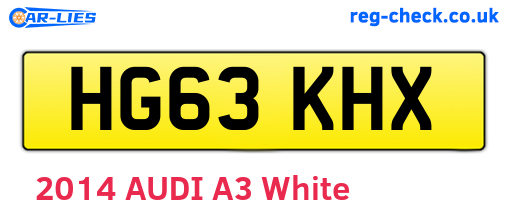 HG63KHX are the vehicle registration plates.