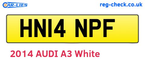 HN14NPF are the vehicle registration plates.