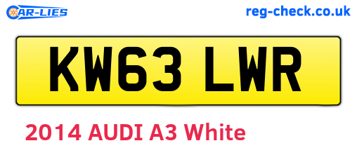 KW63LWR are the vehicle registration plates.