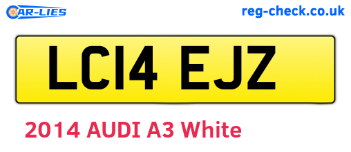 LC14EJZ are the vehicle registration plates.