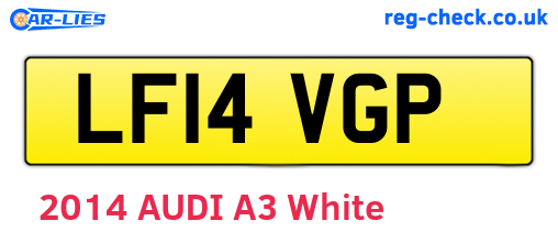 LF14VGP are the vehicle registration plates.
