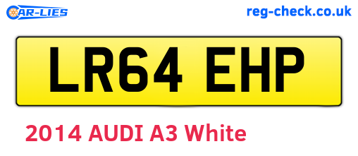 LR64EHP are the vehicle registration plates.