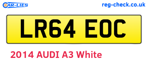 LR64EOC are the vehicle registration plates.