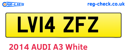 LV14ZFZ are the vehicle registration plates.