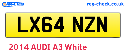 LX64NZN are the vehicle registration plates.