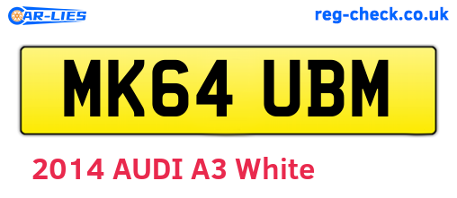 MK64UBM are the vehicle registration plates.