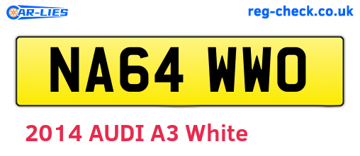 NA64WWO are the vehicle registration plates.
