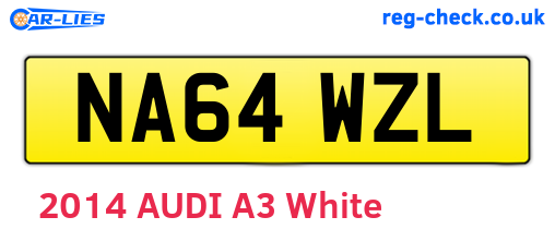 NA64WZL are the vehicle registration plates.