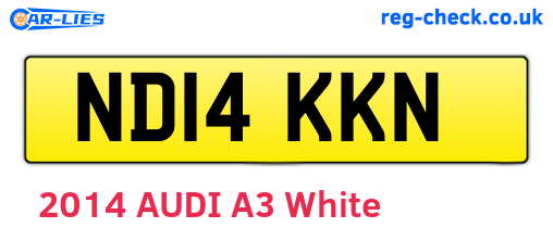 ND14KKN are the vehicle registration plates.
