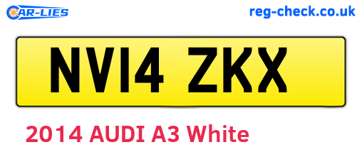 NV14ZKX are the vehicle registration plates.