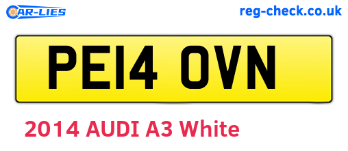 PE14OVN are the vehicle registration plates.