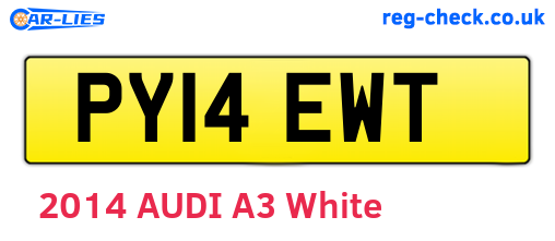 PY14EWT are the vehicle registration plates.