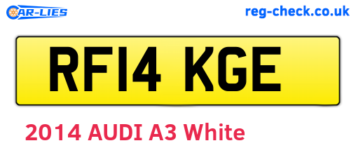RF14KGE are the vehicle registration plates.
