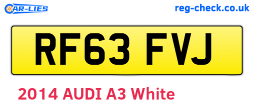 RF63FVJ are the vehicle registration plates.