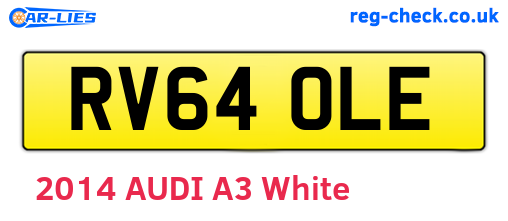 RV64OLE are the vehicle registration plates.