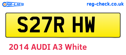 S27RHW are the vehicle registration plates.