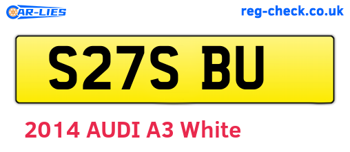 S27SBU are the vehicle registration plates.