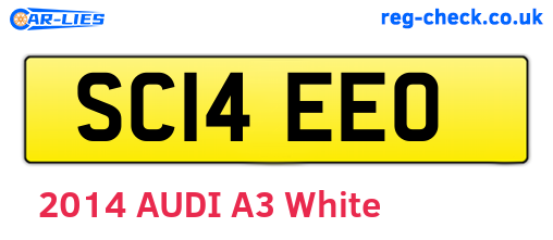SC14EEO are the vehicle registration plates.