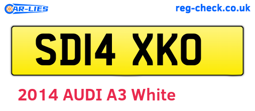 SD14XKO are the vehicle registration plates.