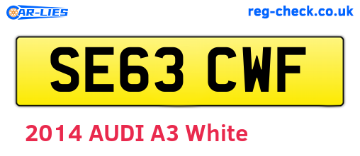 SE63CWF are the vehicle registration plates.