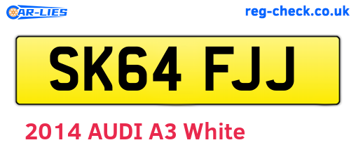 SK64FJJ are the vehicle registration plates.