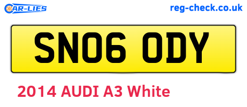 SN06ODY are the vehicle registration plates.