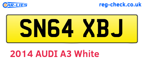 SN64XBJ are the vehicle registration plates.