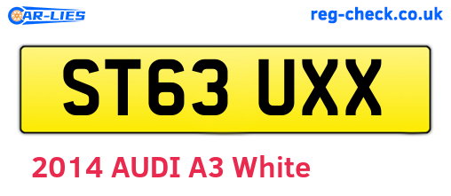 ST63UXX are the vehicle registration plates.