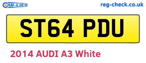 ST64PDU are the vehicle registration plates.