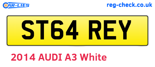 ST64REY are the vehicle registration plates.