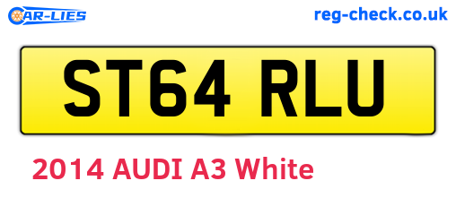 ST64RLU are the vehicle registration plates.