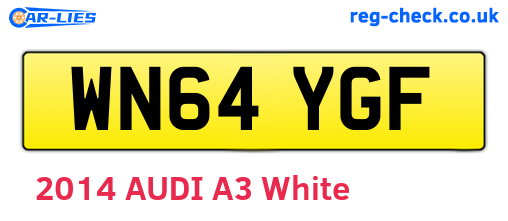 WN64YGF are the vehicle registration plates.