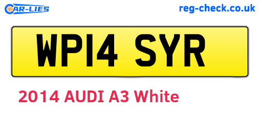 WP14SYR are the vehicle registration plates.