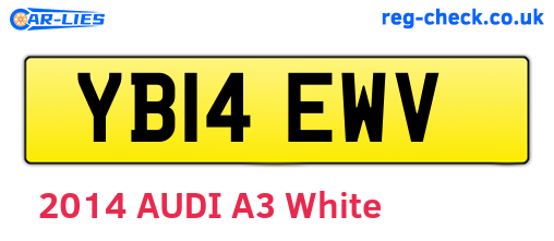 YB14EWV are the vehicle registration plates.