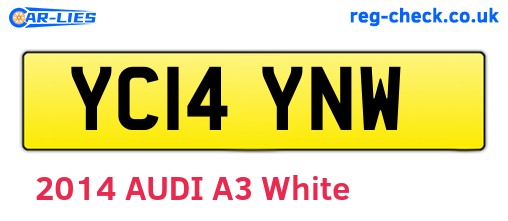 YC14YNW are the vehicle registration plates.