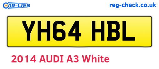 YH64HBL are the vehicle registration plates.