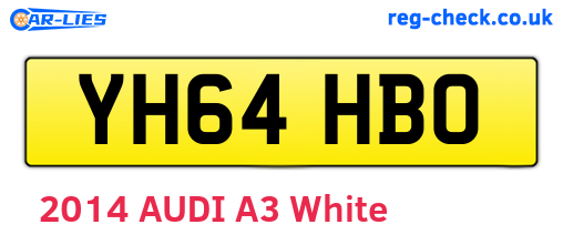 YH64HBO are the vehicle registration plates.