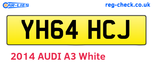 YH64HCJ are the vehicle registration plates.