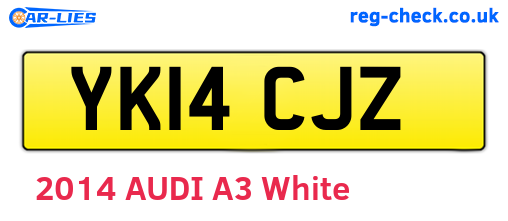 YK14CJZ are the vehicle registration plates.