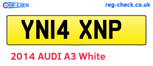 YN14XNP are the vehicle registration plates.