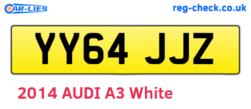 YY64JJZ are the vehicle registration plates.