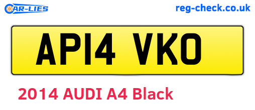 AP14VKO are the vehicle registration plates.