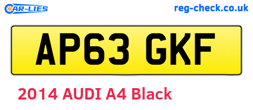 AP63GKF are the vehicle registration plates.