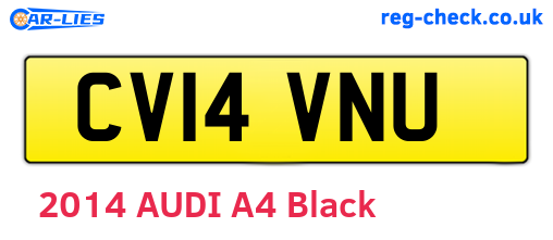 CV14VNU are the vehicle registration plates.
