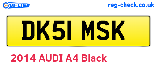 DK51MSK are the vehicle registration plates.