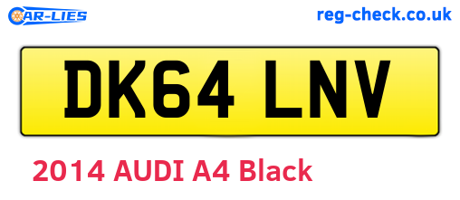 DK64LNV are the vehicle registration plates.